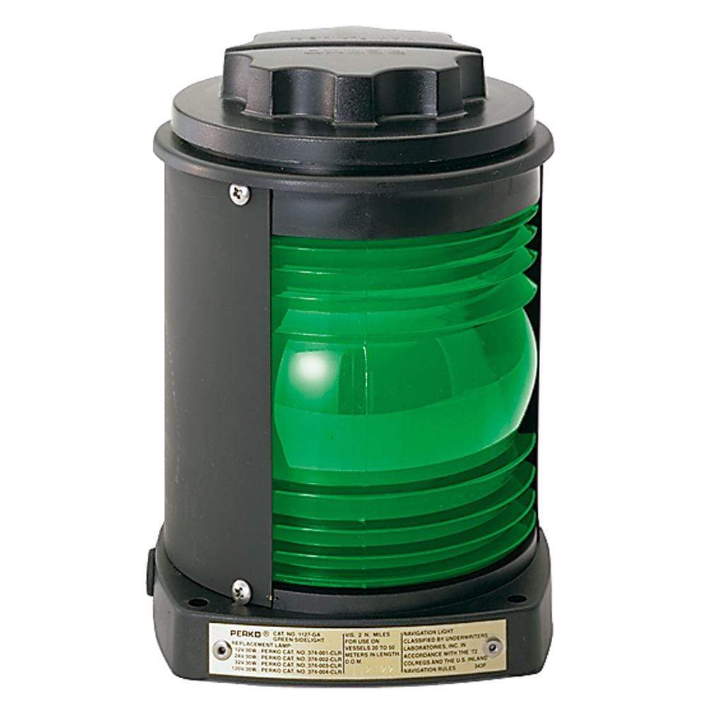 Perko Not Qualified for Free Shipping Perko Black Plastic Green Side Light #1127GA0BLK