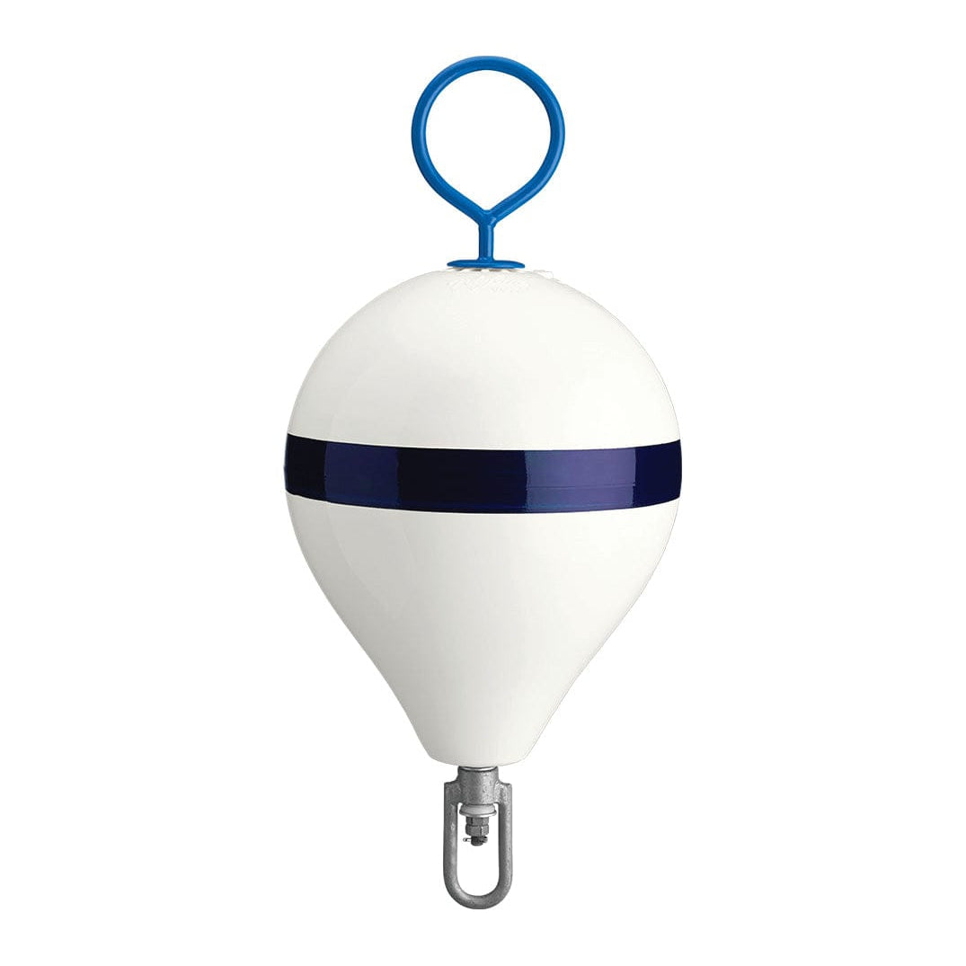 Polyform U.S. Qualifies for Free Shipping Polyform CM-2 CM-Series Mooring Buoy 13.5" x 18" White With SS Eye #CM-2-WHT-W/STR/SS