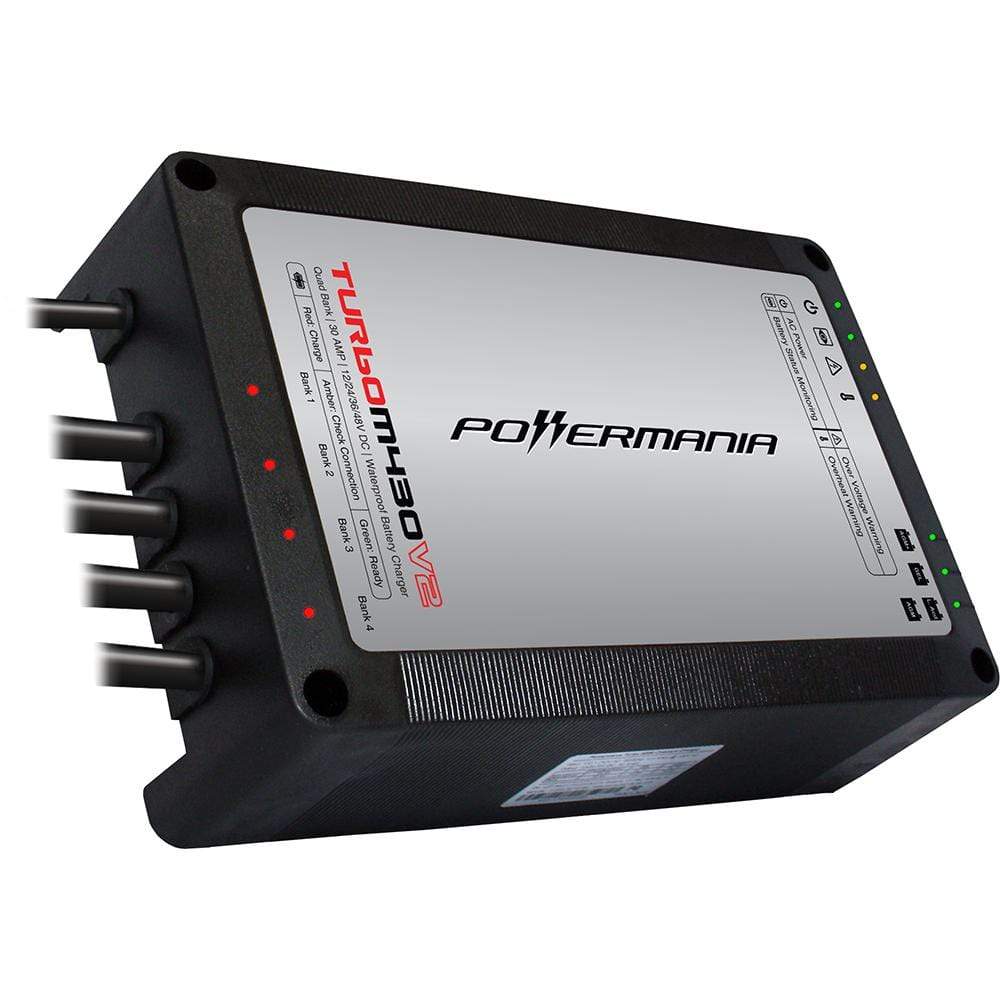 Powermania Qualifies for Free Shipping Powermania Turbo M430v2 30a 4-Bank 12/24/36/48v Charger #58207