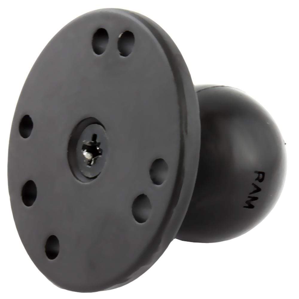 RAM 2.5" Round Base w/0.31-18 Female Thread 1.5 Ball #RAM-202U-MT1
