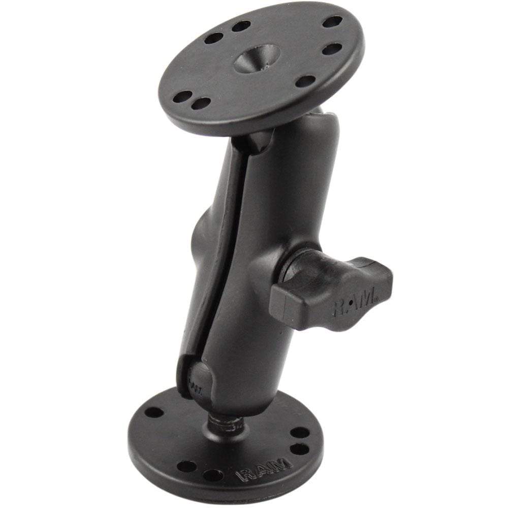 Ram Mounts Qualifies for Free Shipping RAM Double Socket Arm with 2 2.5" Round Bases #RAM-B-101U