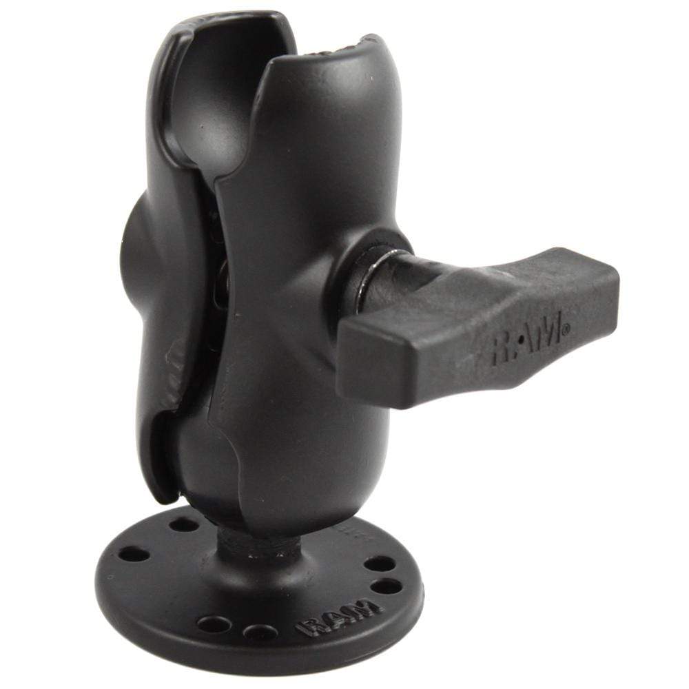 Ram Mounts Qualifies for Free Shipping RAM Double Socket Short Arm with 2.5" Round Base 1.5" #RAM-103U-B