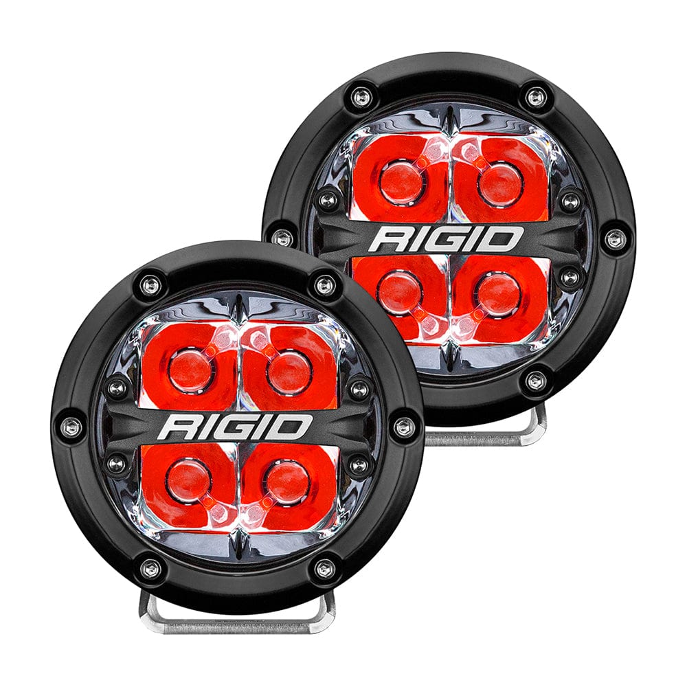 RIGID Industries Qualifies for Free Shipping RIGID 360-Series 4" LED Off-Road Spot with Red #36112