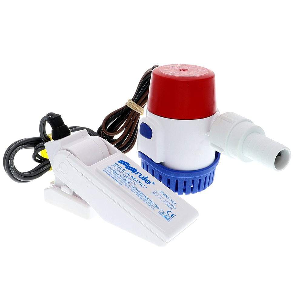 Rule Qualifies for Free Shipping Rule 500 GPH Standard Bilge Pump Kit with Float Switch 12v #25DA-35A