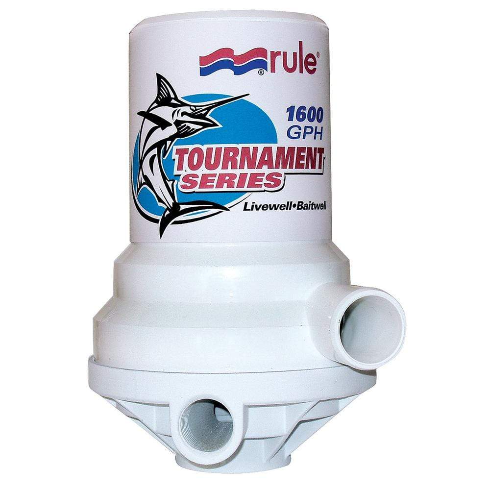 Rule Qualifies for Free Shipping Rule Tounament Series 1600 GPH Livewell Pump Dual Port #209FDP