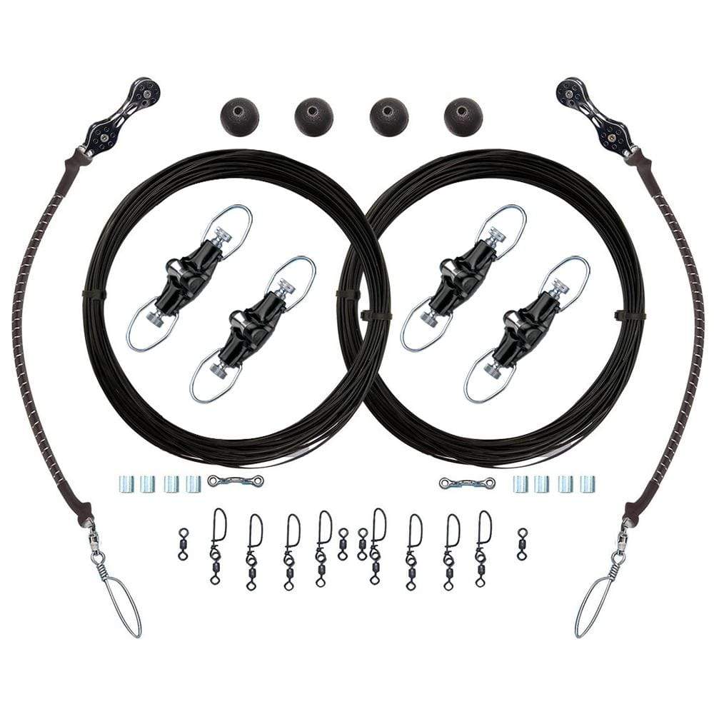 Rupp Marine Qualifies for Free Shipping Rupp Double Rigging Kit with Nok-Outs Black Mono 320' #CA-0026-MO