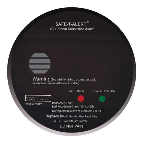 Safe-T-Alert Qualifies for Free Shipping Safe-T-Alert Black RV Battery Powered Co2 Detector #SA-339-BK