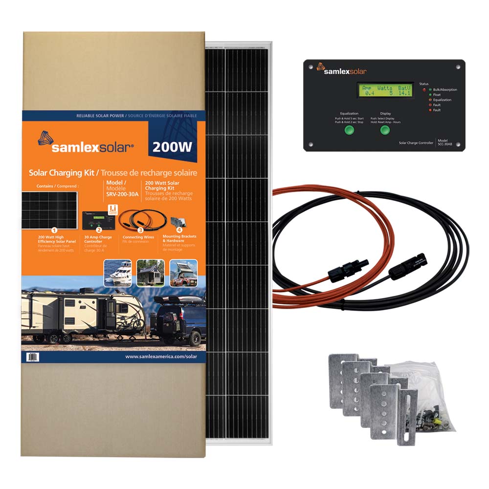 Samlex America Not Qualified for Free Shipping Samlex SRV-200-30a Solar Charging Kit 200w 30a Charge #SRV-200-30A