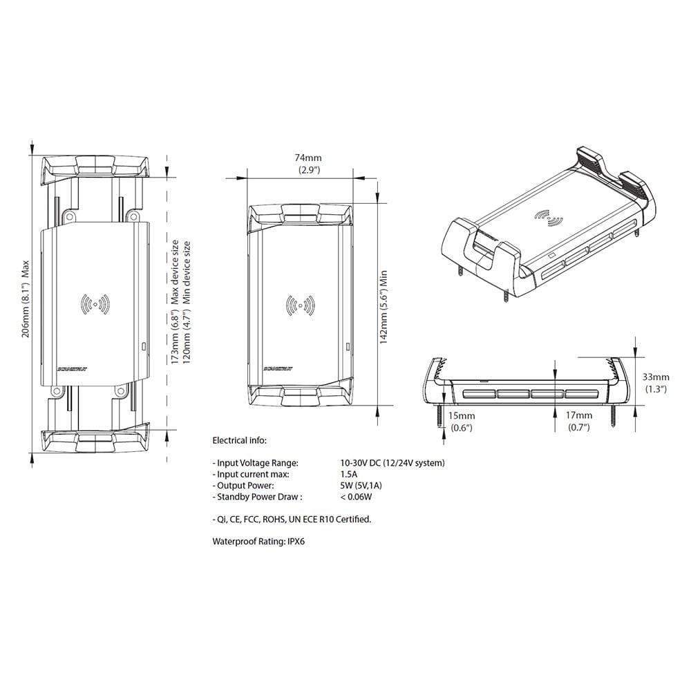 Scanstrut Qualifies for Free Shipping Scanstrut Rokk Wireless Active Charging Cradle for Phone #SC-CW-04E