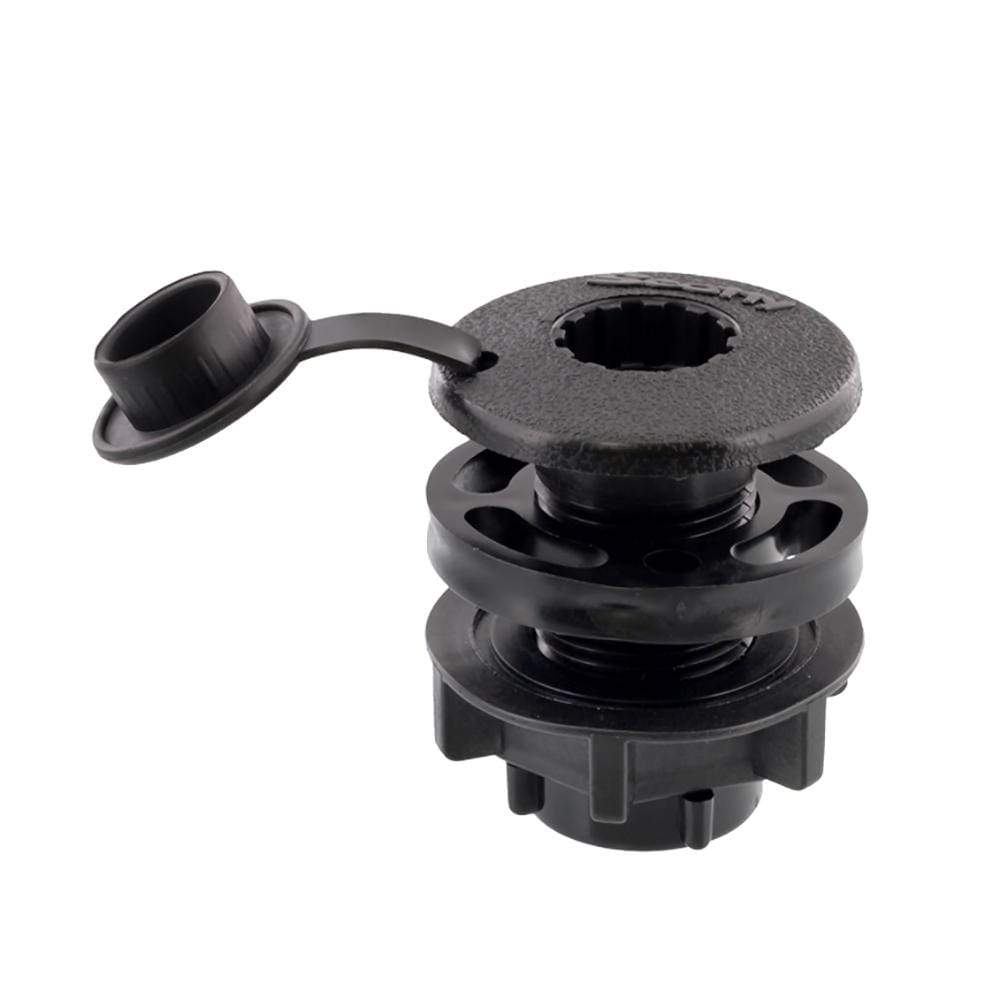 Scotty Compact Threaded Round Deck Mount #444-BK