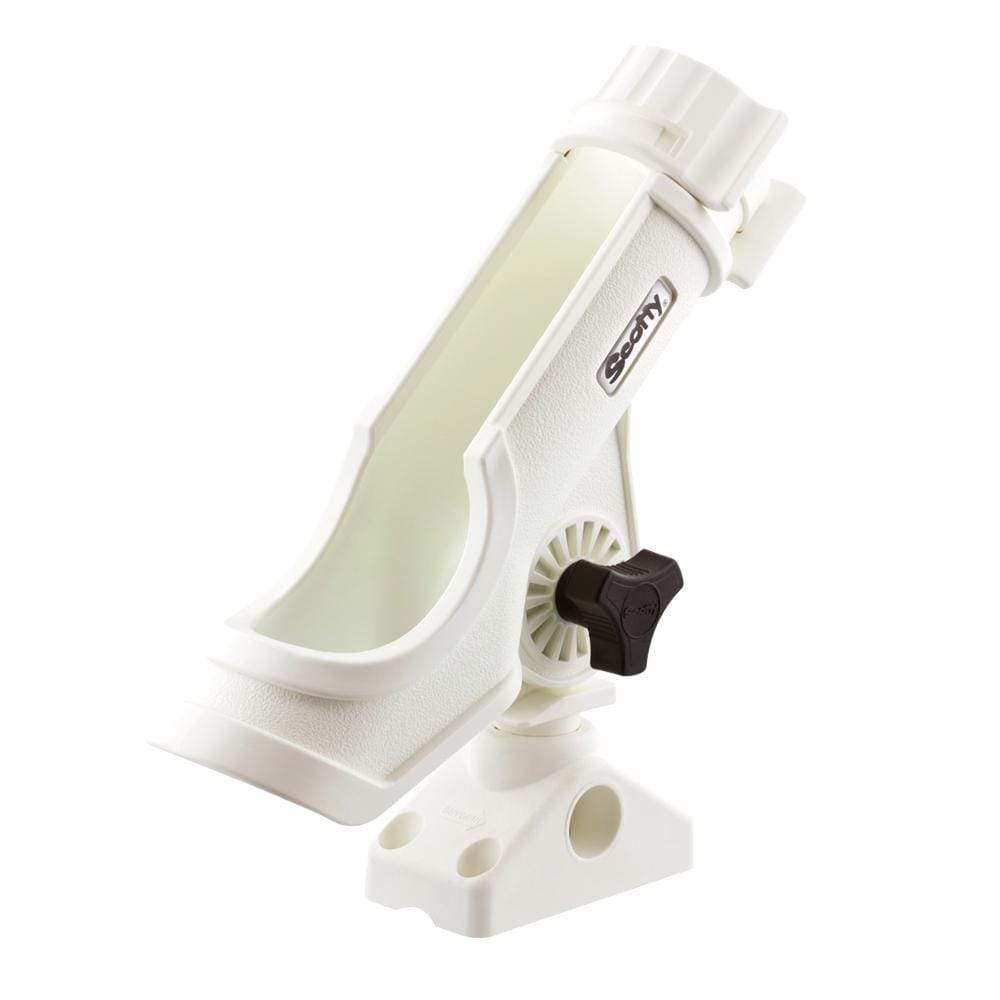 Scotty Qualifies for Free Shipping Scotty Powerlock Rod Holder White with 241 Side/Deck Mount #230-WH