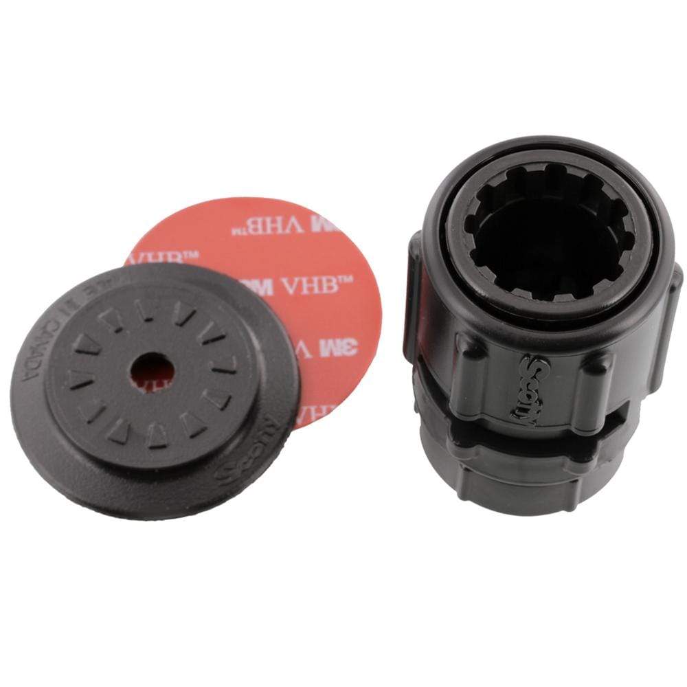 Scotty Stick-On Mount with Gear Head Adapter 2" Pad #0445-BK