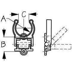 Sea-Dog Qualifies for Free Shipping Sea-Dog 1-3/4" Folding Storage Clips Paddle Pair #491555-1