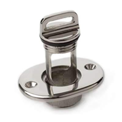 Sea-Dog Qualifies for Free Shipping Sea-Dog 2-7/16" Stainless Oblong Captive Garboard Drain & Plug #520065-1