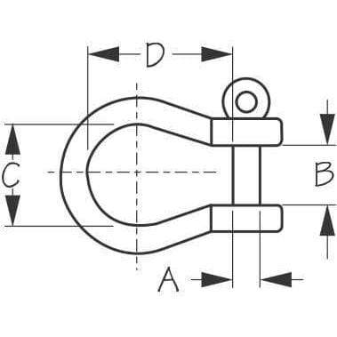 Sea-Dog Qualifies for Free Shipping Sea-Dog 3/8" Stainless Bow Shackle #147060-1