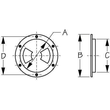 Sea-Dog Qualifies for Free Shipping Sea-Dog 6" Deck Plate Black #337165-1