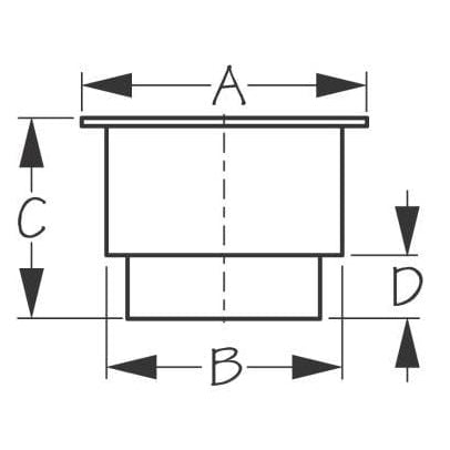 Sea-Dog Qualifies for Free Shipping Sea-Dog ABS Flush Mount Drink Holder 4" 3-3/4" hole Black #588060