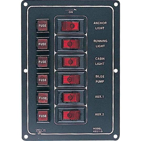 Sea-Dog Qualifies for Free Shipping Sea-Dog Aluminum Switch Panel-Vertical #422110-1