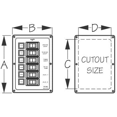 Sea-Dog Qualifies for Free Shipping Sea-Dog Aluminum Switch Panel-Vertical #422110-1
