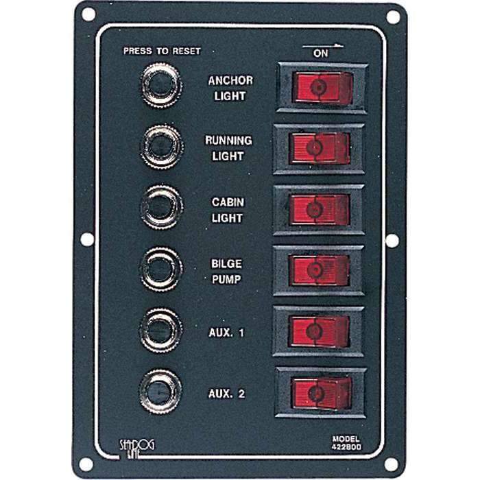 Sea-Dog Qualifies for Free Shipping Sea-Dog Alumunim Circuit Breaker Panel Six #422800-1