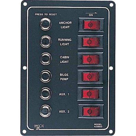 Sea-Dog Qualifies for Free Shipping Sea-Dog Alumunim Circuit Breaker Panel Six #422800-1