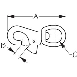 Sea-Dog Qualifies for Free Shipping Sea-Dog Bull Nose Swivel Snap SS #146333-1