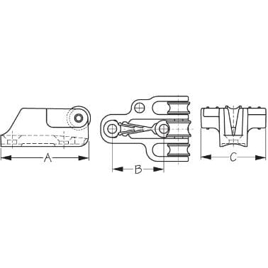 Sea-Dog Qualifies for Free Shipping Sea-Dog CL247 Compact Twin Sheave Cleat #002470-1