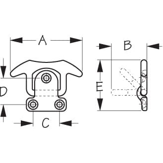 Sea-Dog Qualifies for Free Shipping Sea-Dog Cleat Folding SS 3-1/2" #048500-1