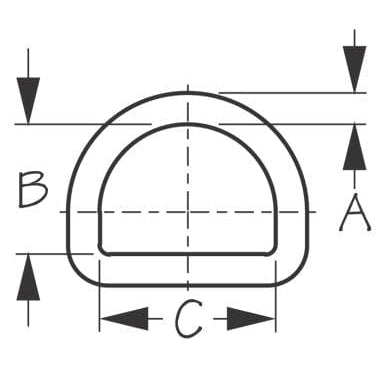 Sea-Dog Qualifies for Free Shipping Sea-Dog D-Ring SS 1/4" x 2-3/4" #191843