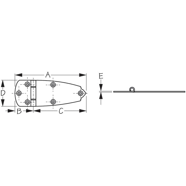 Sea-Dog Qualifies for Free Shipping Sea-Dog Door Hinge SS Pair #201750-1