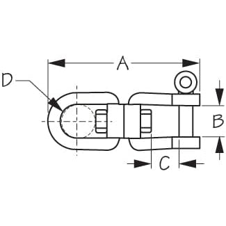 Sea-Dog Qualifies for Free Shipping Sea-Dog Eye to Jaw Swivel SS #182212-1
