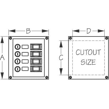 Sea-Dog Qualifies for Free Shipping Sea-Dog Nylon Switch Panel-Vertical #424010-1