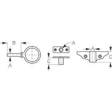 Sea-Dog Qualifies for Free Shipping Sea-Dog Oar Lock Angle Sockets 1/2" #580890-1