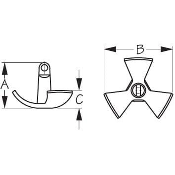 Sea-Dog Qualifies for Free Shipping Sea-Dog River Ancor Cast Iron w/Black Vinyl Coating 15 lb #314275