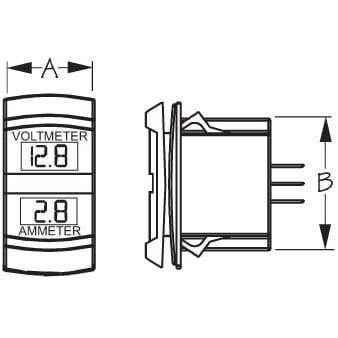 Sea-Dog Qualifies for Free Shipping Sea-Dog Rocker Switch Volt/Amp Meter #421645-1