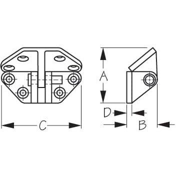 Sea-Dog Qualifies for Free Shipping Sea-Dog SS Hatch Hinge Angle Base #205282-1