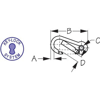 Sea-Dog Qualifies for Free Shipping Sea-Dog SS Snap with Eye 3-1/4" #151085