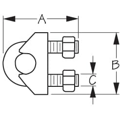 Sea-Dog Qualifies for Free Shipping Sea-Dog SS Wire Rope Clip 3/32" #159502-1