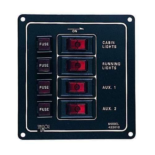 Sea-Dog Qualifies for Free Shipping Sea-Dog Switch Panel 4 Switches #422010-1