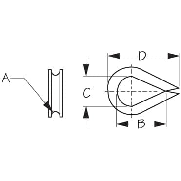 Sea-Dog Qualifies for Free Shipping Sea-Dog Thimble SS Heavy-Duty 5/32" #170004