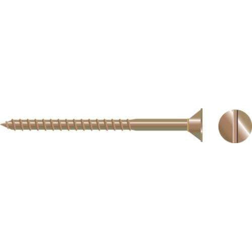 Seachoice Qualifies for Free Shipping Seachoice #14 x 2-1/2" Slot Flat Head Wood Screw Silicon Bronze 25-pk #01474