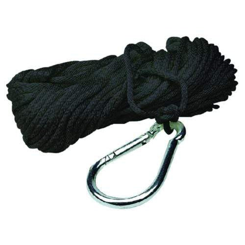 Seachoice Qualifies for Free Shipping Seachoice Anchor Line 3/8" x 50' Solid Braided Black with Snap Hook #40233