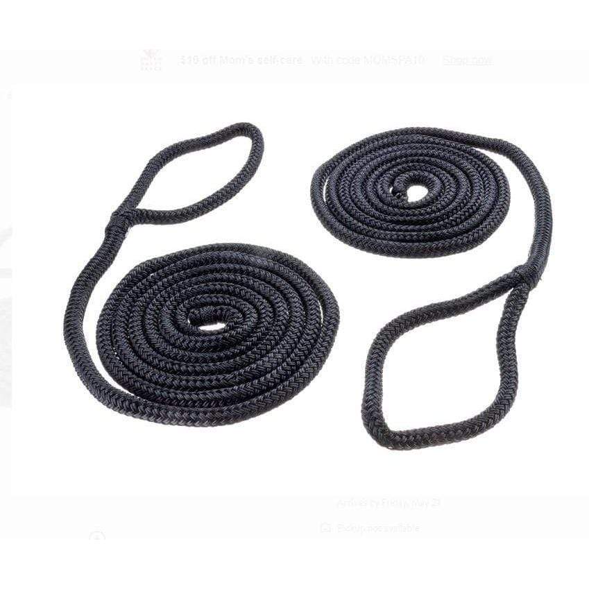 Seachoice Qualifies for Free Shipping Seachoice Fender Line Black Braided 3/8" x 6' 2-pk #40961