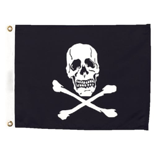 Seachoice Qualifies for Free Shipping Seachoice Jolly Roger Flag 12" x 18" #78251