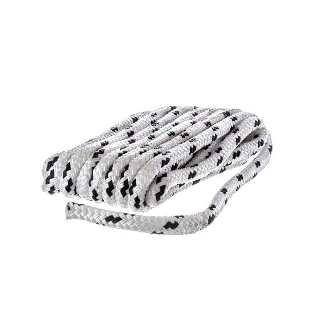 Seachoice Qualifies for Free Shipping Seachoice Poly Dock Line White with Black Tracer 3/8" x 15' #42401