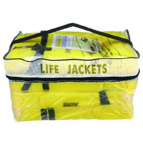 Seachoice Qualifies for Free Shipping Seachoice Yellow Adult Life Vest 4-Pack with Bag #86010