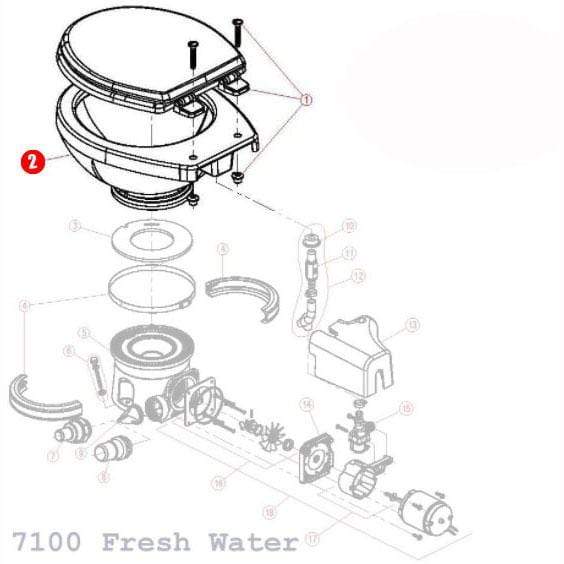Dometic Oversized - Not Qualified for Free Shipping Sealand Tech Kit Bowl 5000 Series Bone #385311080