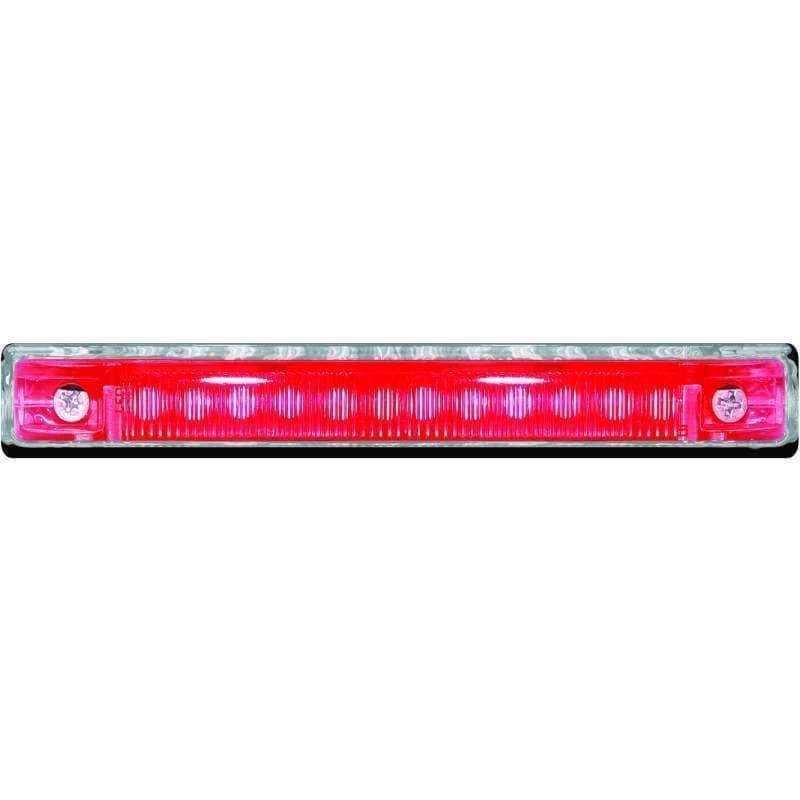 Seasense LED Utility Red 12-LED Light Strip 6" Chrome Bezel #50023615
