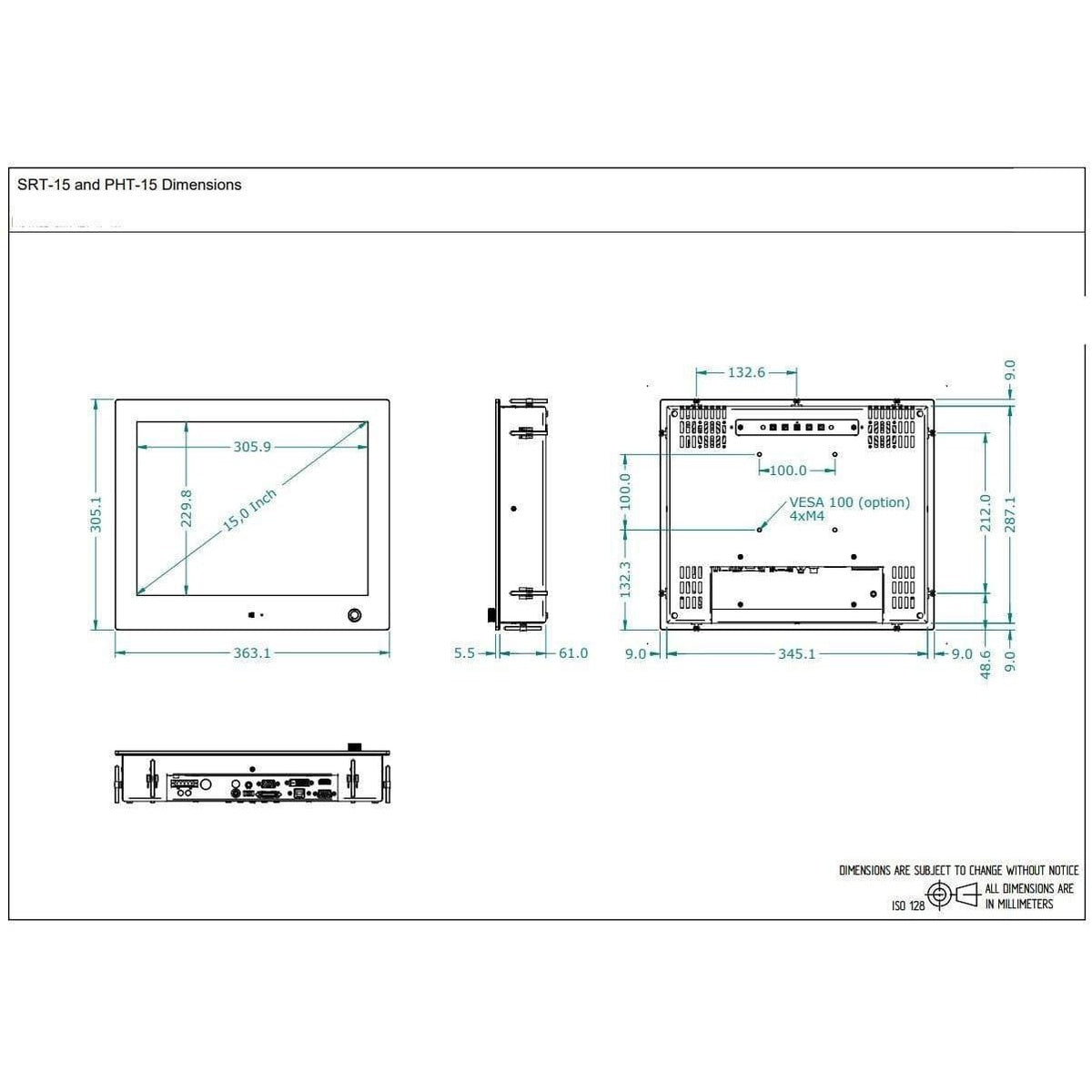 Seatronx Qualifies for Free Shipping Seatronx 15" Pilothouse Touch Screen Display 1024 x 768 #PHT-15