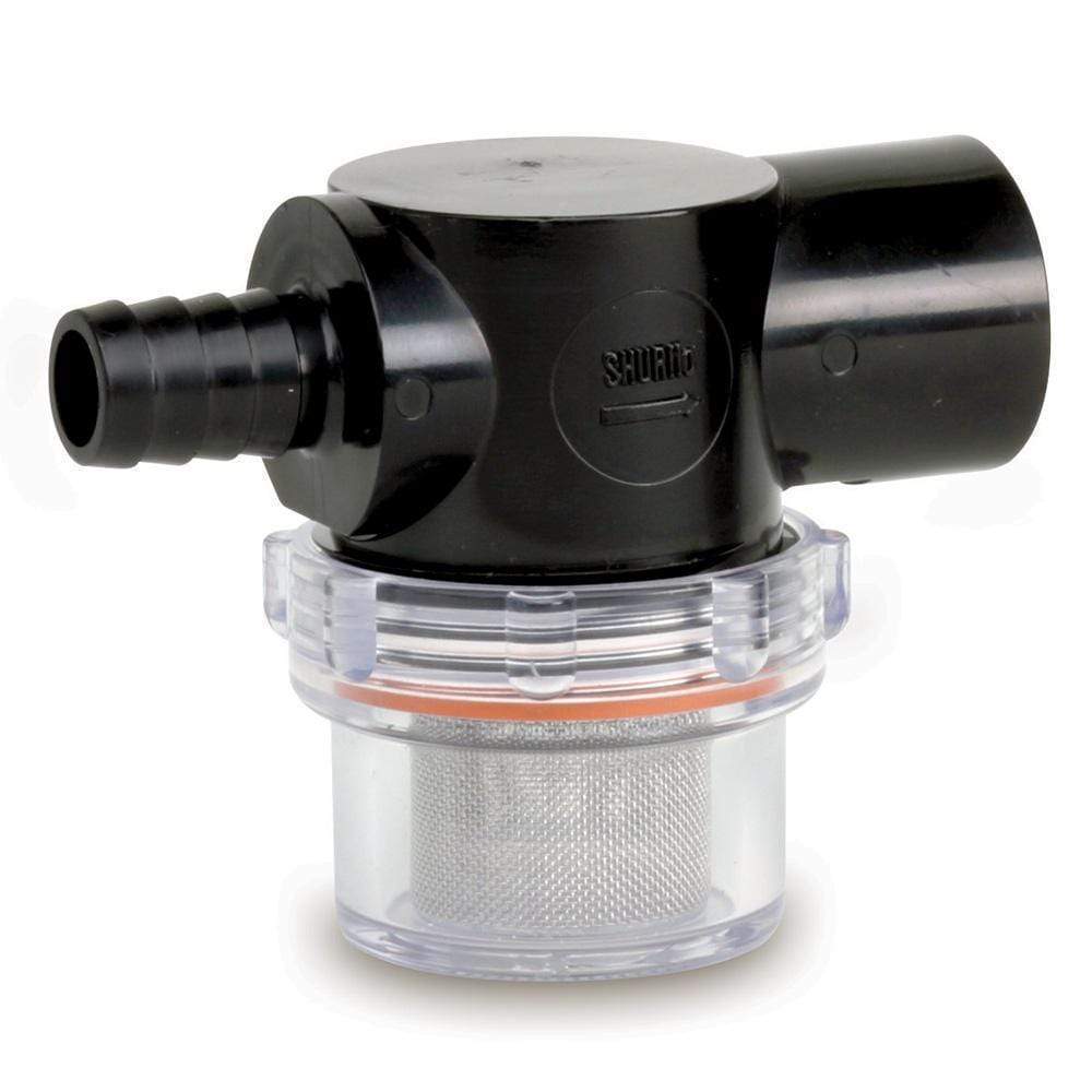 Shurflo Twist-On Water Strainer 1/2" Barb Inlet #255-323